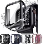 For Apple Watch Case Series SE 4 5 6 7 8 9 10 11 Glass Screen Protector Cover