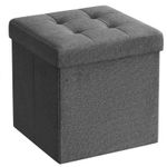 Seat Pouffe with Storage SPF028G01 in Dark Grey