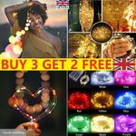 LED Fairy Lights Battery Operated, 2M 5M 10M Xmas String Lights Party UK