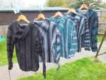 VINTAGE MEXICAN BAJA JUMPERS/HOODIES. JOB LOT. X5.FESTIVAL. WARM. IDEAL RESALE 