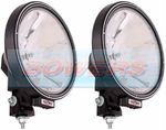 PAIR OF SIM 12V/24V 9" ROUND SPOTLIGHTS SPOTLAMPS CAB TOP BAR TRUCK LORRY 4x4