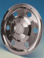 2 x 19.5" Mercedes Rear wheel trims hub caps covers stainless steel