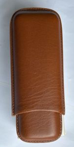 Leather (Cowhide) Two Cigars Case (BNIB)