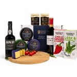 Luxury Cheese Gift Hamper with Snowdonia Cheese, Chutney, Crackers,Wine and port