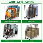 Carton Storage Rack Cart with Wheels Multifunctional Mobile Cardboard Stand