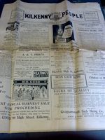 Old newspaper The Kilkenny People 1941 Ireland Irish Ephemera