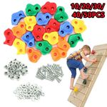 Kids Climbing Stones Rocks Bolt On Climbing Frame Climbing Wall Grips Mix-color