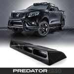 GLOSS BLACK QUAD ROOF MOUNTED LIGHT WHITE LEDS FOR NISSAN NAVARA D23 NP300 15-21