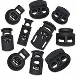 10Pcs Drawstring Spring Loaded Plastic Toggle Stopper Cord Lock for laces Jacket