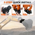Quick Hitch Coupler Attachments For 0.8-2 Tons Mini Diggers Excavators 25mm Pins