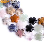 Natural Multicolor Flower Shape Agate Beads For Jewelry Diy Making Strand 15"