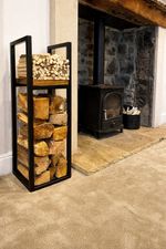 Hand Crafted Log Store With Kindling Storage
