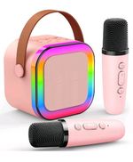 Karaoke Machine 2 Microphones, Birthday Gifts for Girls Toys Age 3-15 Year Old G