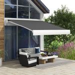 3 x 2.5m Electric Awning, Half Cassette Retractable Sun Canopies