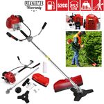 52cc Petrol Strimmer 2 Stroke Garden Grass Trimmer Brush Cutter Multi Tool Kit