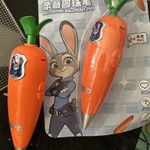 Zootopia Carrot Recorder Pen Judy Nick Style Kids 2 in 1 Gel Pen 60s Mini Record