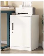 FULLY ASSEMBLED White Metal Storage Cabinet Cupboard Lockable Office Garage unit
