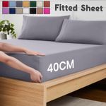 Extra Deep Fitted Sheet 40CM Bed Sheet Single Double King Super King Bed Sheets