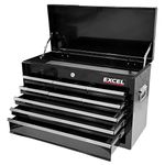 Excel Heavy Duty 9 Drawer Top Tool Chest Storage Box Ball Bearing Slides Black