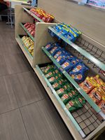 2/3 Tier Subway Snacks Shelf Retail Shop Crisp Display Stand Fresh Forward Decor