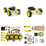 4WD 2WD Robot Smart Car Chassis Kits Speed Encoder 65x26mm Tire for Arduino