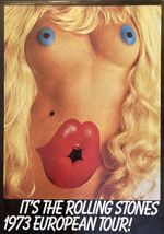 Rolling Stones original poster - 1973 European vintage concert promo by Pasche