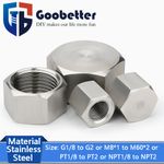 Pipe Cap Plug Fitting Female Thread Male Hex Head Blanking Plug Stainless Steel