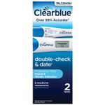 CLEARBLUE Pregnancy Test Double Check & Date - 2 Test Pack 1 Digital & 1 Visual