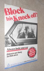 ORIGINAL METROPOLITAN POLICE POSTER . 1984. AUTOCRIME WATCH.  15 x 10 ins