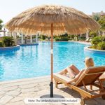 175cm Tiki Thatched Umbrell, Hawaiian Tropical Palapa Style Patio Beach Umbrella