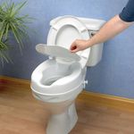 Savanah Lightweight Raised Toilet Seat With Lid Disability - 10cm/4 Inch