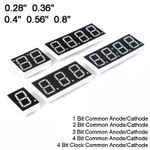 0.28/0.36/0.4/0.56/0.8" Red led Display 7 Segment Common Cathode/Anode 1-4 Digit