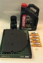 Service Kit Fits ZX-7R ZX750 96-02 Motul 5000 Oil Spark Plugs Air & Oil Filter