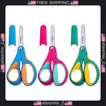 Kids Left Handed Scissors 5-inch Safety Blunt Tip 3 Pack for Craft and School