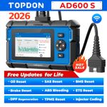 TOPDON ArtiDiag600S OBDll Code Reader Scanner Engine ABS SRS DPF Diagnostic Tool