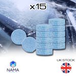 15 x SCREEN WASH WASHER WINDSCREEN FLUID TABLETS SCREENWASH WIPER CAR TAB GLASS