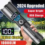 9900000LM Rechargeable LED Flashlight Super Bright Torch Tactical Lamp 26650