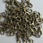 Antique Brass / bronze Metal Lobster Clasp Swivel Hooks, 39mm clips QTY 50