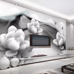 3D Serene Flower R27977 Wallpaper Wall Mural Self-adhesive Removable Luna