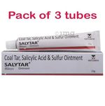 Pack 3x Coal Tar & Salicylic Acid, Sulfur Ointment (3 x 15gm) for Skin Care