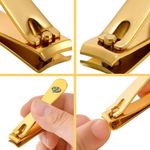 Premium Gold-Plated Nail Clipper , Stainless Steel, Professional Manicure Tool