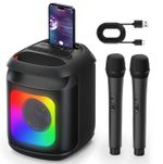 Karaoke Machine 2 Microphones: Portable Karaoke Machine for Adults Kids - Blueto