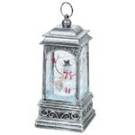 Premier Christmas Water Glitter Spinner 21cm LED Lantern Lamp Lamp Snowman Light