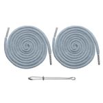 2pcs Drawstring Cords 51" Replacement Drawstring with Threader, Bright Gray