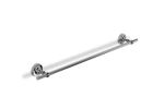 Croydex Chrome Bathroom Towel Rail Bar Flexi-Fix, Screw or Glue - Worcester