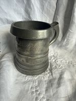 Antique Victorian Pewter Tankard 1/2 Pint Solid Pewter  Measure Stamped 350g