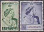 (F248-94) 1948 Cayman Islands set of 2stamps silver wedding 1/2d &10/- MH  (BL09