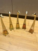 Vintage Avon Giraffe Perfume Bottles Set of 5 Amber Glass 1970s Collectable