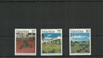 MAURITIUS SG562-564 RECONSTRUCTION OF CHATEAU LE REDUIT MNH