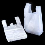 Plastic Vest Carrier Bags White Plastic Heavy Duty Bags Reusable Shopping Bags